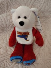 2001 25  New York 11th State US Quarter Coin Bear Limited Treasures 8"