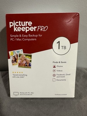 Picture Keeper Pro 1TB External USB Backup Storage Drive - New Sealed
