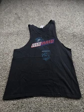 Vintage Nike Air Raid Tank Top Large Black Sleeveles Tim Hardaway USA Made 90s