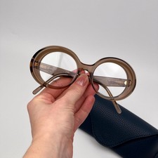 Loewe Women Sunglasses Brown Demo Round LW50046I CURVY 045 NEW AUTHENTIC