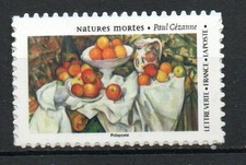 France 2025 adhésif Timbre issu de planche dos blanc natures mortes Cézanne