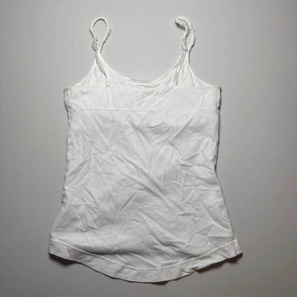 Camiseta sin mangas Y2K ajustada SO Wear It Declare It blanca con ribete de encaje cami Foto 4 de 4