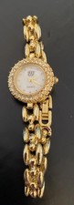 Elizabeth Taylor Women's Watch Bracelet 8” White Dial Gold Tone Needs Battery