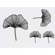 4 x 'Ginkgo Leaf' Temporary Tattoos / Transfers TO00011503 