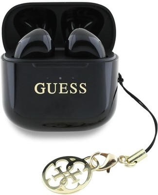 Guess Charm TWS Wireless Kopfhörer mit Glosseffekt & klassischem Logo Print - Schwarz