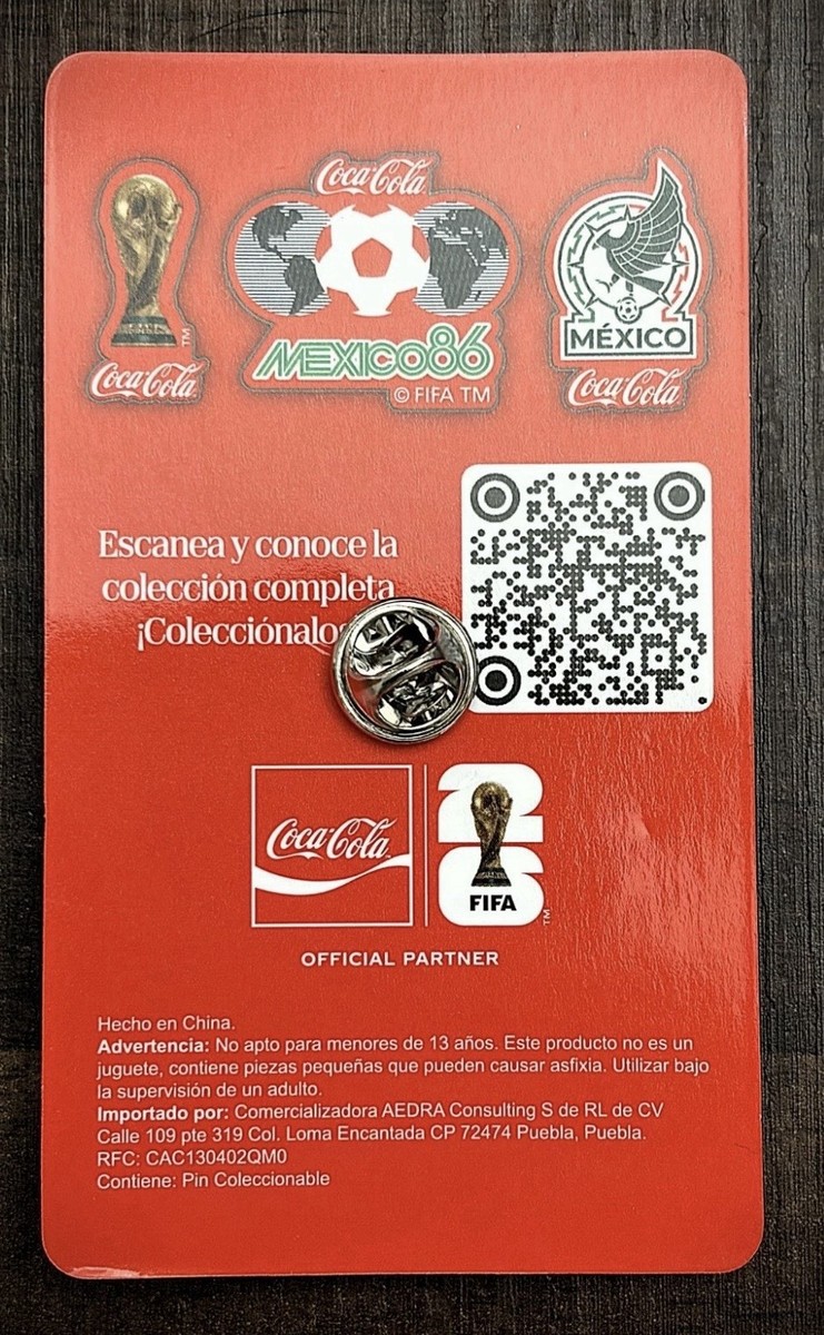 World Cup 2026 Coca Cola Mexico, La Seleccion Logo pin. Mexico