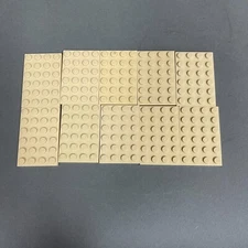 Lego Baseplates Beige 6 x 4 Replacement Add-on Parts Pieces Lot of 10