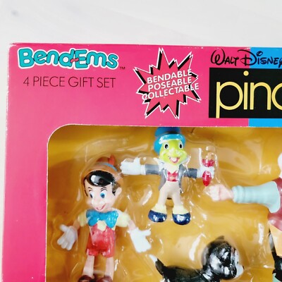 Walt Disney JusToys Bend-Ems Pinocchio 4 Piece Set Rare | eBay