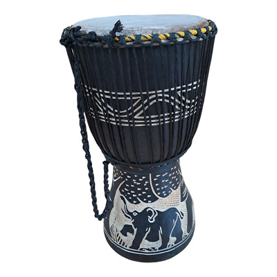 Djembe Drum 11x21 in,African Wooden Drum, Large Ghana Drum,African Instrument
