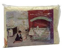 PLAKIE Ruffles  Rhymes Fitted Crib Sheet Vintage Nursery Rhymes Sealed NOS