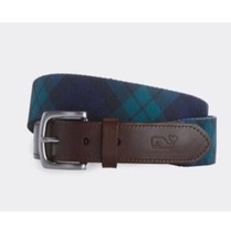 NWT Vineyard Vines Belt Boys Size 28 New Nwt Blackwatch plaid Christmas Mens