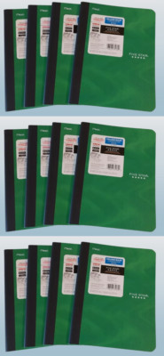 12 x Mead Five Star College-Ruled Composition Book Green Marble 100 Sheets