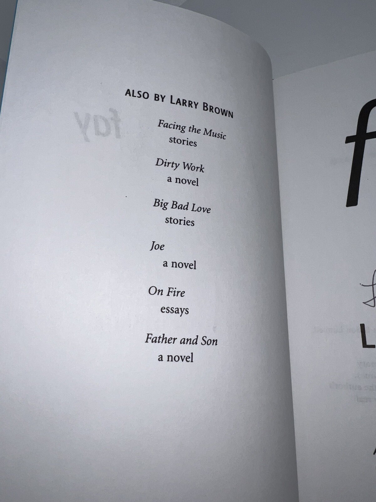 FAY by Larry Brown UNCORRECTED PROOF "Signed" 