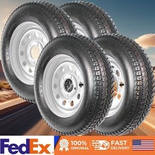 St20575d15 Trailer Tires And Wheels W15 Rims 5 Lug On 4.5 Pitch Load Range