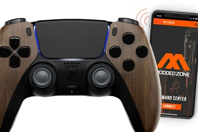 Wood Smart Rapid Fire Custom Modded Controller compatible with PS5 FPS