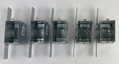 5x Steel City 3'' x 2'' Switch Box 2 1/2'' Deep LXV-25R 1/2'' KO's Cable Clamps B16
