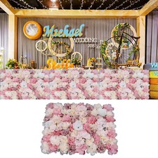 Flower Wall Panel Artificial Flower Wall Backdrop Flower Decoration 12 Pcs
