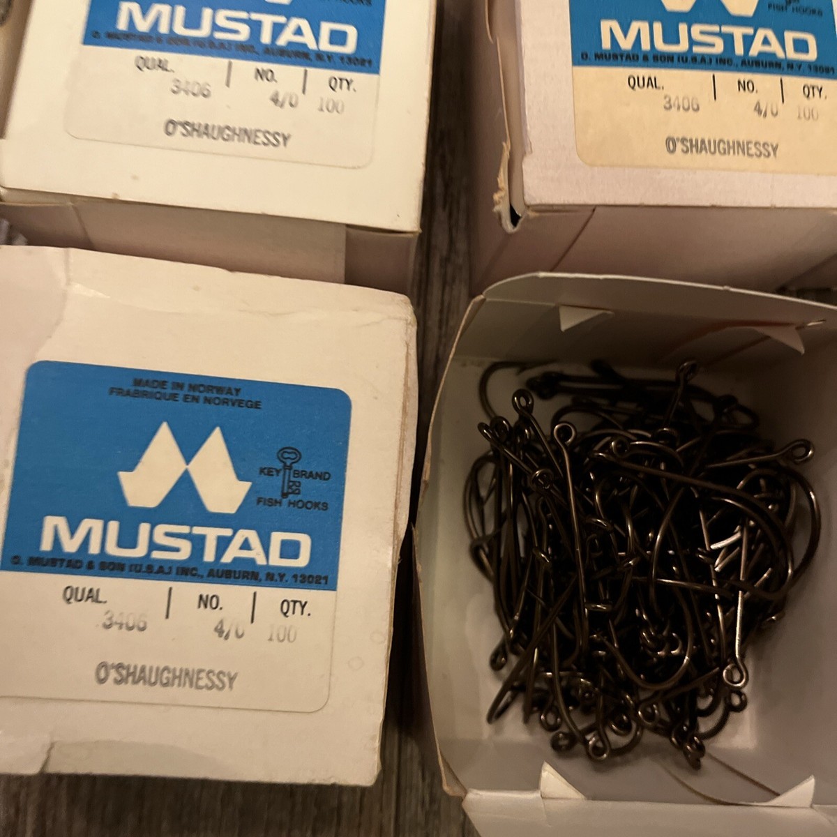 86 Crochets De Pêche Mustad 9606 O'Shaughnessy 10/0 - Anneau En étain, Pêche Mer, Neufs