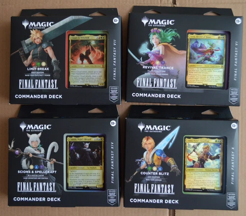 MTG Final Fantasy Commander Deck: Set of 4 (New/Sealed) English