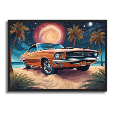 Auto Poster gerahmtes Wandbild Fahrzeug Man Cave Bild A4 - A1 Wohndeko Design