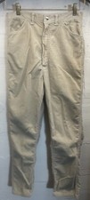 Vintage Misses Wrangler Corduroy Pants Kahki Colored Straight Leg Sz 14 USA