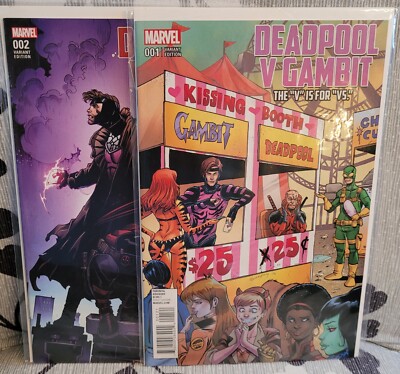Deadpool V Gambit #1 and #2 Variant Editions (Lot of 2) MARVEL 2016 VF+