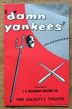 PROGRAMME Her Majesty's  Theatre 1958 Melbourne  Damn Yankees