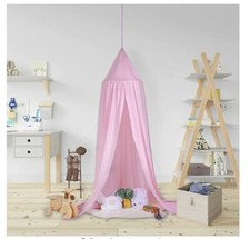 Kids Bed Canopy - Play Tent with Dome Hanging from Ceiling for Girls Boys Room