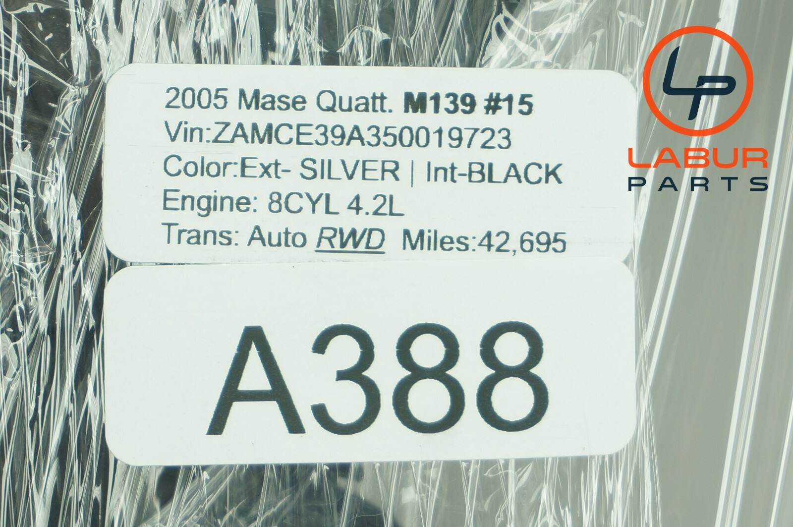 M139 03-12 Maserati Quattroporte Accelerator Gas Pedal w/ Brake Pad A388