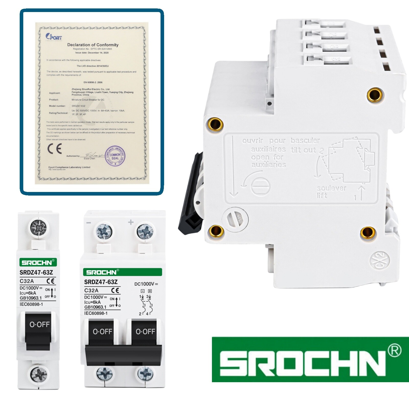 DC 240V Leitungsschutzschalter 20A 2P IP65 Für Solaranlagen