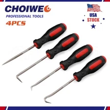 4-Piece Hook & Pick Set Oil Seal Gasket Puller for Automotive & Electronic Tool