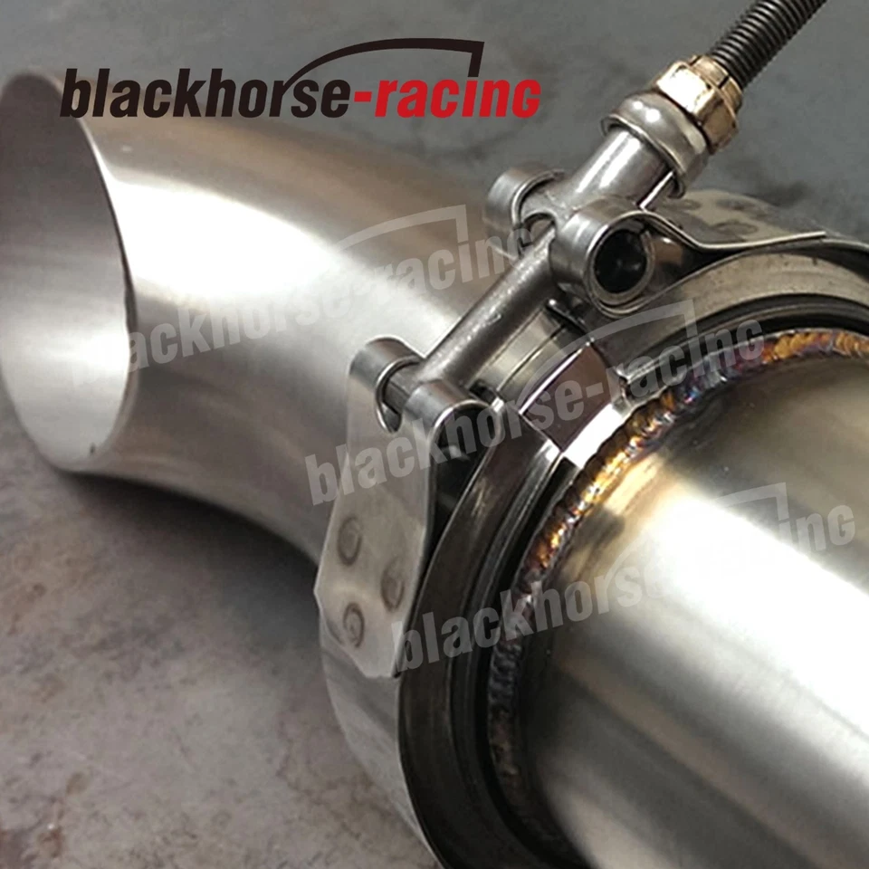 Kit de brida y abrazadera de banda en V de 3,5" para tubos de escape turbo acero inoxidable 304 Foto 3 de 4