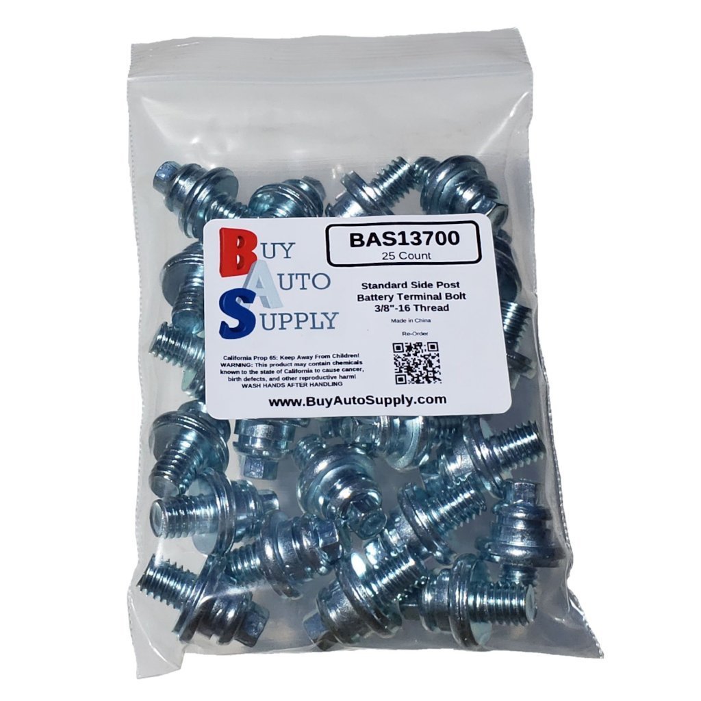 25 Pcs Battery Terminal Side Mount Bolt 3/8&quot; -16 Thread Fits 60307 