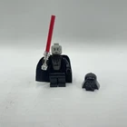 LEGO Star Wars Minifigure Darth Vader Light Gray Head sw0004 + Chrome Lightsaber