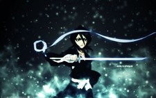 Anime bleach kuchiki rukia girls dark hair sword women Playmat Game Mat Desk
