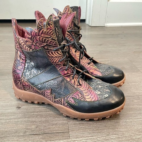 Springstep L’artiste Ileana Arty Funky Colorful Women's Ankle Boots Size 7 - Picture 2 of 10