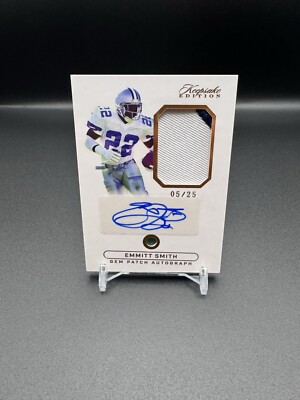 Keepsake Edition Emmitt Smith Green Gem Patch Autograph /25 #127