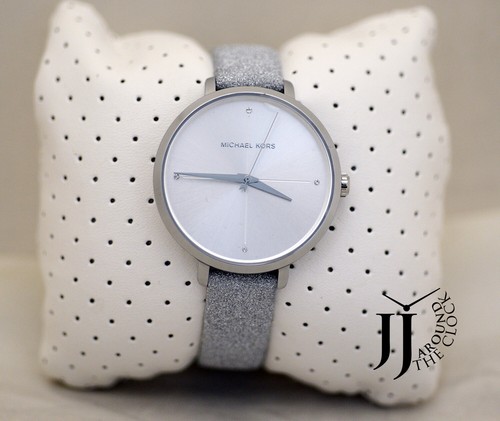 Charley Silver Leather Watch MK2793 