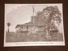 Congo in 1890 Anti-Slavery Society House Consul G. Corona in Boma Africa