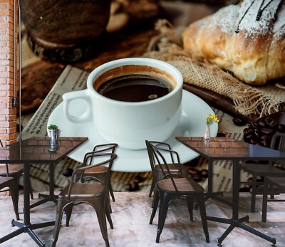 3D Kaffeeleben M1069 Tapete Wandbild Selbstklebend Abnehmbare Aufkleber Romy