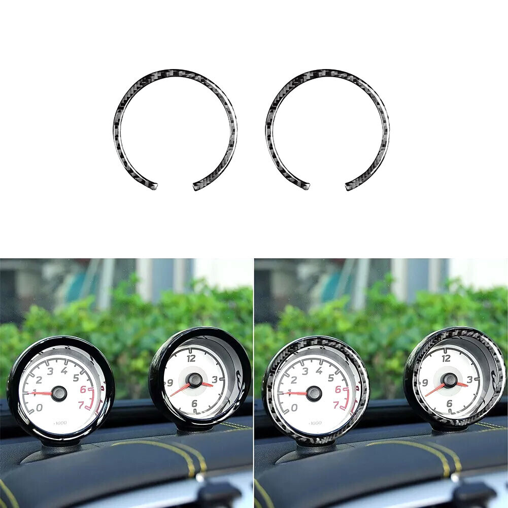 Carbon Fiber Dashboard Speedometer Gauge Bezel Ring For Smart Fortwo 451 11-15