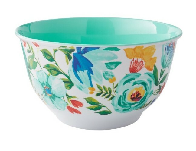 Pioneer Woman Six (6) Piece Melamine Bowl Set Nesting Bowls w/Lids