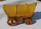 Vintage Western Covered Wagon Stagecoach 11" Table Lamp Night Light WORKS — photo 2