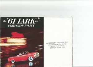1961 Studebaker Sales Brochure with Lark, Cruiser, and Hawk, dealer catalog 