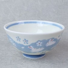 Schale Häschen blau, Reisschale oder Snackschale, Dipschale aus Japan
