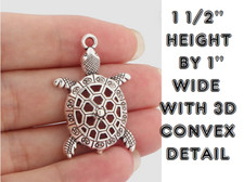 OCEAN TURTLE TORTOISE SEA Pendant 925 Sterling Silver 24" Necklace Women Gift