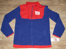 New York Giants NFL Team Apparel Fleece 1st  10 Full Zip Jacket Youth Small