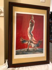 Fletcher Sibthorpe "Flowing Dress Print Glass Frame Flamenco Dancer LOCAL PICKUP