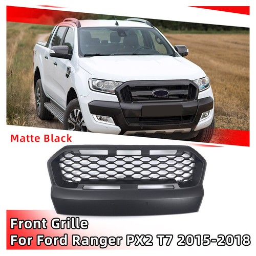 Mesh Style Black Grill Fits Ford Ranger PX2 MK2 Raptor XLT Wildtrak 2015 - 2018
