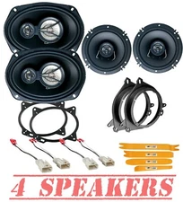 Front Door & Rear Deck 6x9" Replacement Speakers for 2003-2013 Toyota Corolla